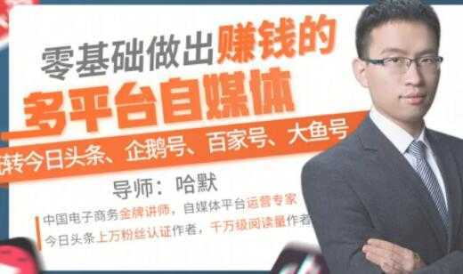 零基础做出赚钱的多平台自媒体，玩转今日头条-企鹅号-百家号-大鱼号-韬哥副业项目资源网