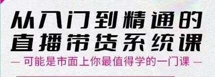 大播汇《从入门到精通的直播带货系统课》四大导师，带你玩转抖音直播带货-韬哥副业项目资源网