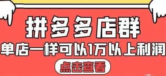 大凯电商《拼多多店群运营》单店一样可以产出1万5以上利润-韬哥副业项目资源网