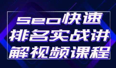 《seo快速排名》实战讲解视频教程-韬哥副业项目资源网