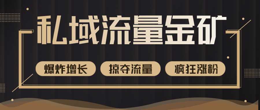 价值2200元私域流量的金矿，循环获取各大媒体精准流量，无限复制网红的精准流量！