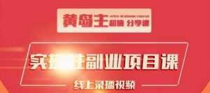 黄岛主实操性小红书副业项目,教你快速起号并出号,万粉单价1000左右-韬哥副业项目资源网