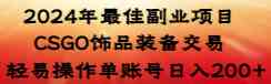 （8941期）2024年最佳副业项目 CSGO饰品装备交易 轻易操作单账号日入200+-韬哥副业项目资源网