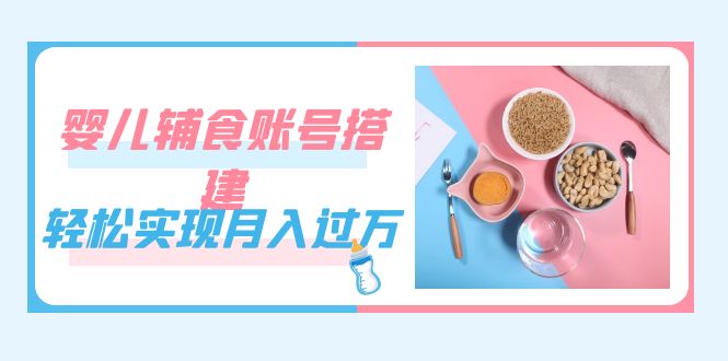 （7385期）紧跟时代发展，宝宝辅食账户构建，真正实现月入了万（实例教程 素材内容）-韬哥副业项目资源网