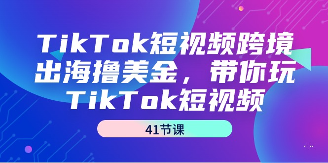 （9155期）TikTok小视频跨境出海撸美元，带你玩TikTok小视频（41堂课）-韬哥副业项目资源网