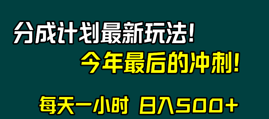 （8151期）视频号分成计划最新玩法，日入500+，年末最后的冲刺-暖阳网-优质付费教程和创业项目大全-韬哥副业项目资源网