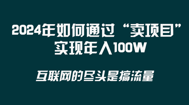 （8382期） 2024年怎样通过“卖项目”完成年收入100W-韬哥副业项目资源网
