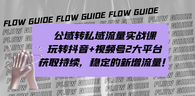 （7064期）公域转私域流量实战课，玩转抖音+视频号2大平台，获取持续，稳定的新增流量-韬哥副业项目资源网