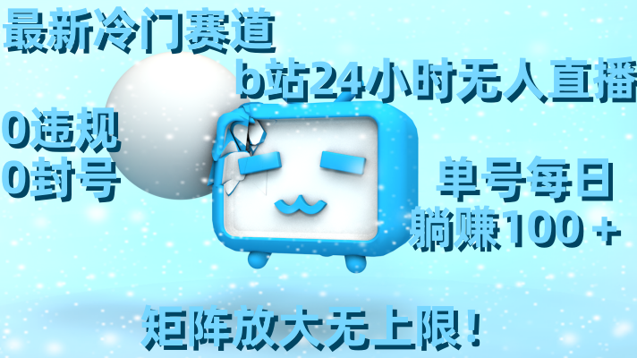 （8770期）全新小众跑道，b站24钟头无人直播 0违反规定0封禁，运单号每日躺着赚钱100＋引流矩阵放…-韬哥副业项目资源网