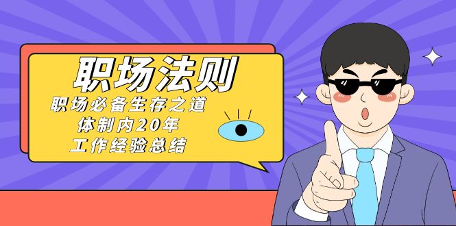 （8557期）《职场 法则》职场必备生存之路，私企20年 工作经验总结（17堂课）-韬哥副业项目资源网