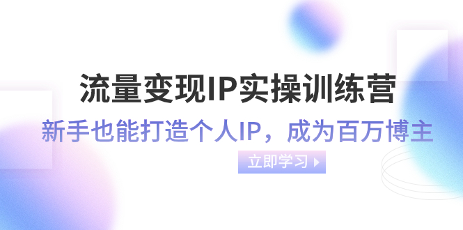 （8134期）流量变现-IP实操训练营：新手也能打造个人IP，成为百万 博主（46节课）-暖阳网-优质付费教程和创业项目大全-韬哥副业项目资源网