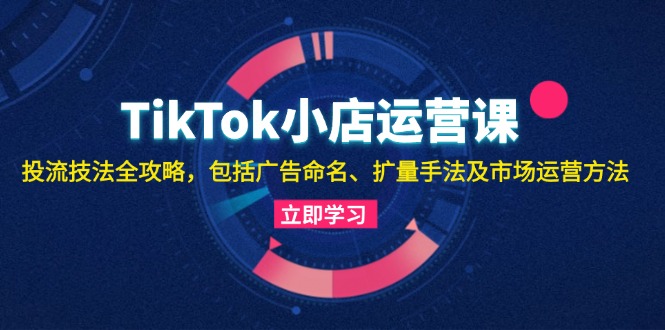 （13063期）TikTok小商店运营课：投流手法攻略大全，包含广告宣传取名 扩量技巧以及市场运营方法-韬哥副业项目资源网