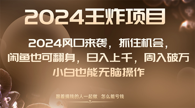 （8401期）2024蓝海项目来临，把握机会，闲鱼平台也可以翻盘，日入过千，周入过万，新手…-韬哥副业项目资源网
