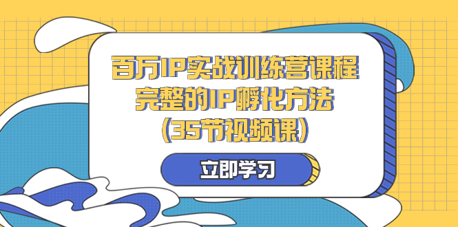 （8243期）百万IP实战训练营课程，完整的IP孵化方法（35节视频课）-韬哥副业项目资源网