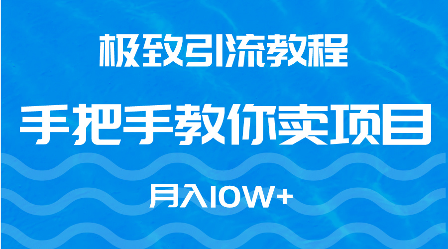 （9265期）完美引流教程，教你如何卖项目，月入10W-韬哥副业项目资源网