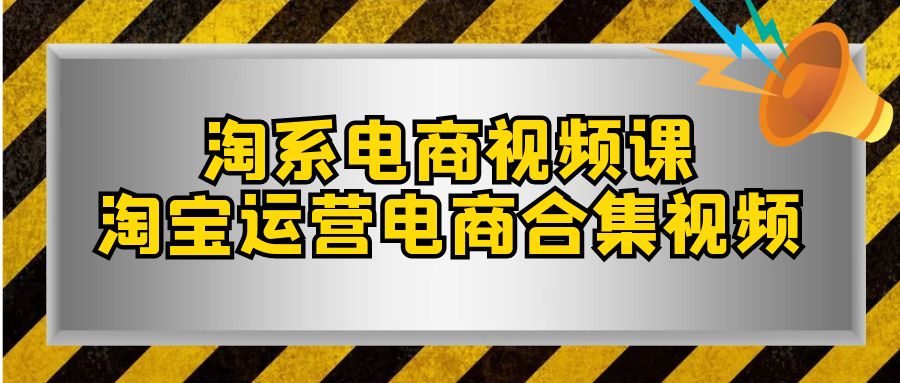 （7707期）淘宝-电商视频课，淘宝店铺运营电子商务合集视频（33堂课）-韬哥副业项目资源网