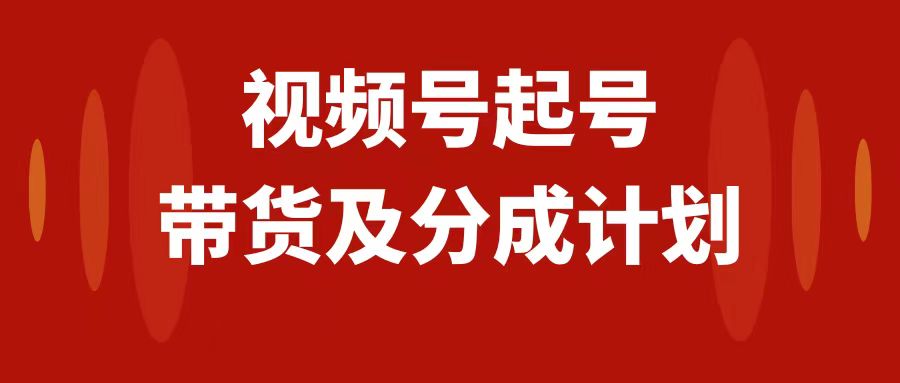 （7944期）视频号快速起号，分成计划及带货，0-1起盘、运营、变现玩法，日入1000+-韬哥副业项目资源网