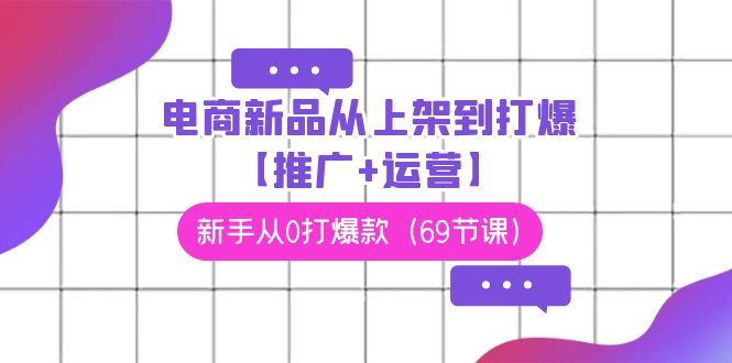 （9286期）电商 新品从上架到打爆【推广+运营】，新手从0打爆款（69节课）-韬哥副业项目资源网