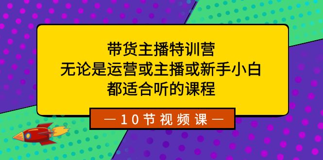 （8464期）卖货主播夏令营：不论是经营或网络主播或新手入门，都很适合听得课程内容-韬哥副业项目资源网