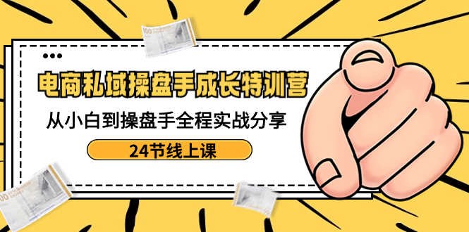 （8723期）电子商务公域-股票操盘手发展夏令营：从小白到股票操盘手全过程实战演练共享-24节线上课-韬哥副业项目资源网