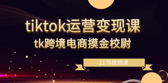 （8848期）tiktok经营转现课，tk跨境电子商务盗墓者（21节视频课程）-韬哥副业项目资源网