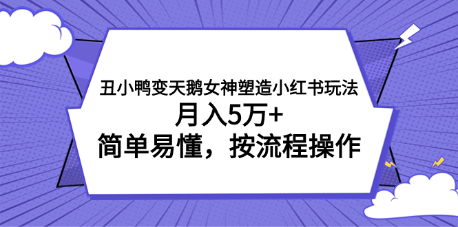 （7604期）丑小鸭变天鹅极品女神营造小红书的游戏玩法，月薪5万 ，通俗易懂，按流程操作-韬哥副业项目资源网