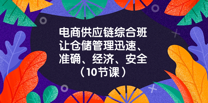 （8246期）电商-供应链综合班，让仓储管理迅速、准确、经济、安全！（10节课）-韬哥副业项目资源网