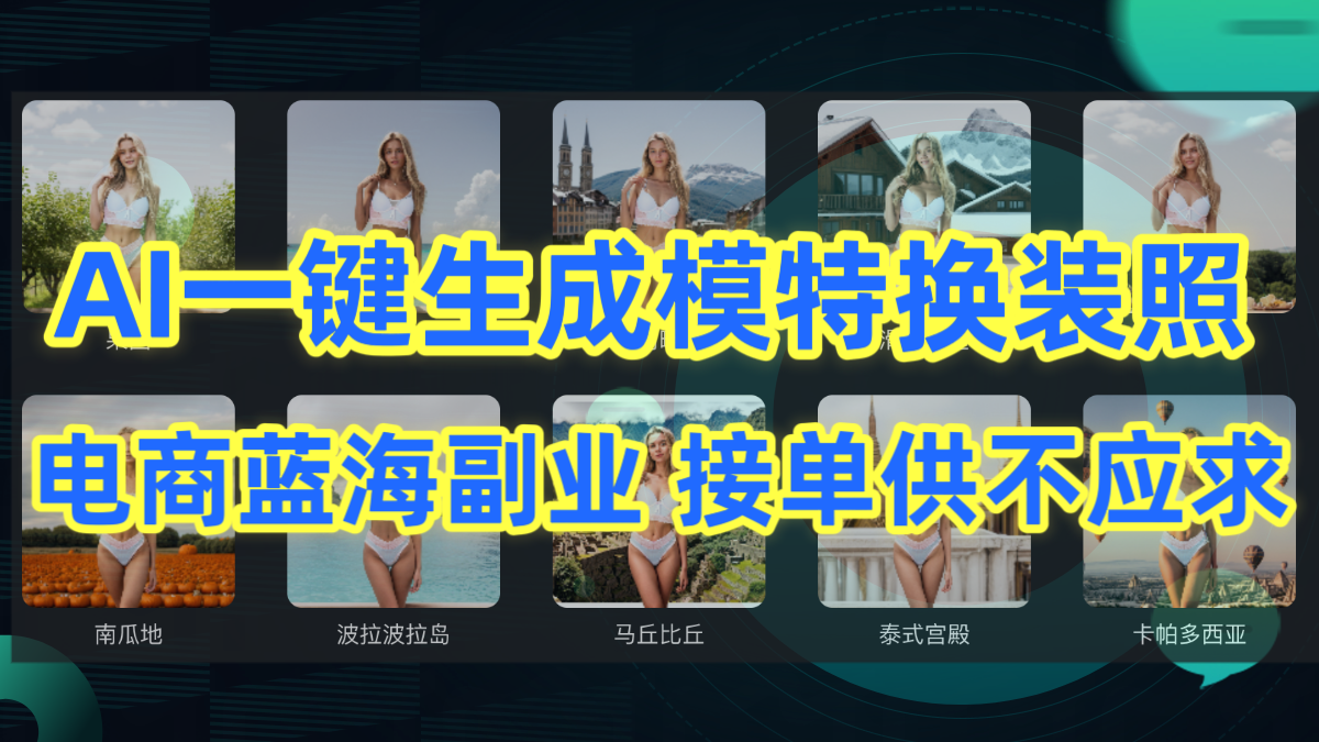 （9616期）AI制做一键生成女模特改装照，电子商务瀚海第二职业需求量很高-韬哥副业项目资源网