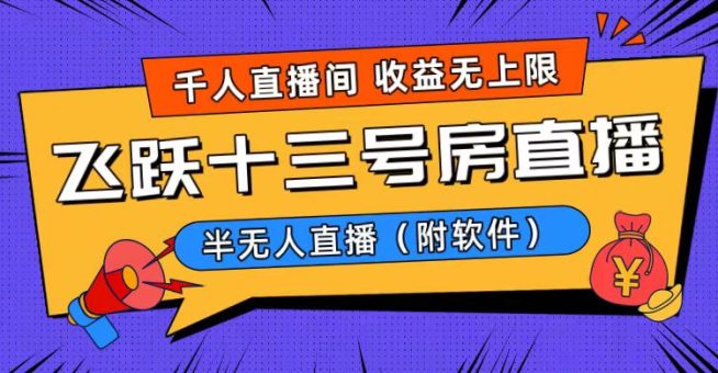 (8711期)爆红飞越十三号楼半无人直播,一场直播几千人,日入了万!(附手机软件)-韬哥副业项目资源网