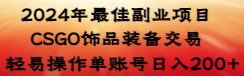 （8941期）2024年最好兼职副业 CSGO装饰品游戏交易 随便实际操作单账户日入200-韬哥副业项目资源网