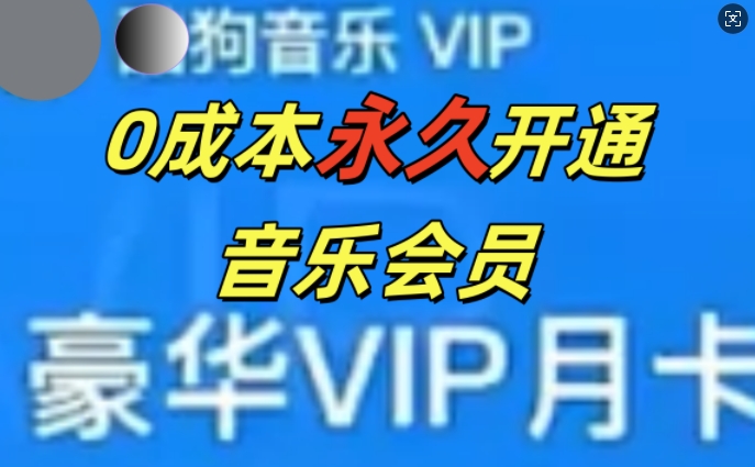 0成本费永久性音乐会员，可使用可卖掉，多种多样转现方式日入3张-韬哥副业项目资源网