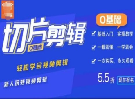 0基本IP切成片视频剪辑,快速掌握视频编辑,新手轻松玩视频编辑-韬哥副业项目资源网