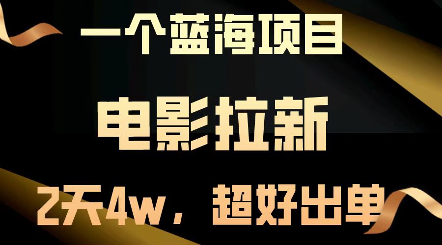 （13396期）【蓝海项目】影片引流，二天做了近4w，非常好开单，原地起飞-韬哥副业项目资源网