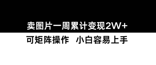 小红书【卖图片】一周累计变现2W+小白易上手-韬哥副业项目资源网