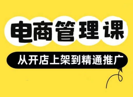 小红书&闲鱼开店从开店上架到精通推广，电商管理课-韬哥副业项目资源网