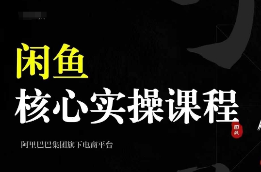 2024闲鱼平台关键实操课程，从起号、选款、公布、市场销售，手把手带你一个出单闲鱼号-韬哥副业项目资源网