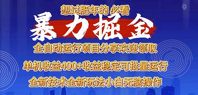 （13675期）2025暴力掘金项目，想过肥年必看！-韬哥副业项目资源网