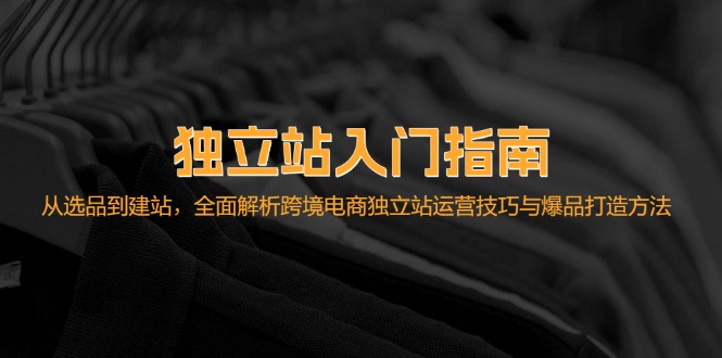 （12882期）自建站新手入门手册：从选款到建网站，深度剖析跨境电子商务独立站运营技巧与爆款…-韬哥副业项目资源网