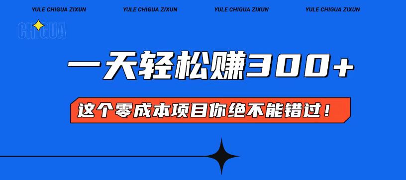 （13702期）零成本入门！简单几步开启一天300+的赚钱之路！-韬哥副业项目资源网