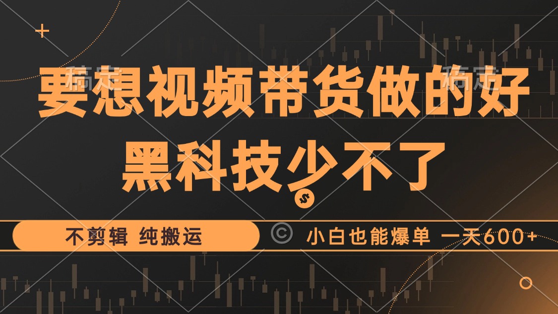 （12868期）抖音短视频卖货最暴力行为游戏玩法，运用高科技 不视频剪辑 纯运送，新手也可以打造爆款，单…-韬哥副业项目资源网