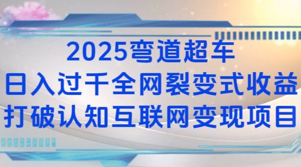 2025弯道超车日入过K全网裂变式收益打破认知互联网变现项目【揭秘】-韬哥副业项目资源网