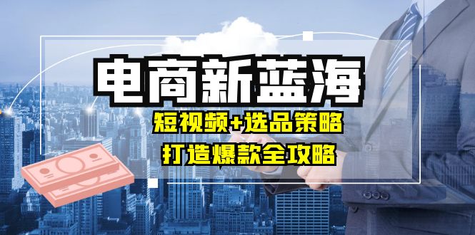 商家必看电商新蓝海：短视频+选品策略，打造爆款全攻略，月入10w+-韬哥副业项目资源网