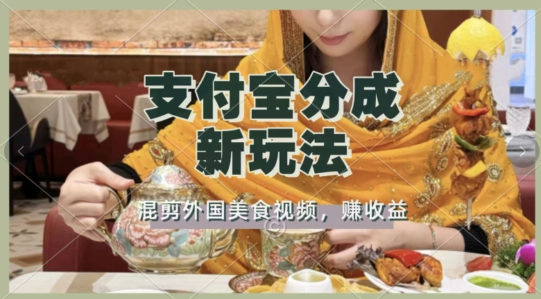 支付宝生活号新玩法，利用外国美食视频混剪，视频制作简单，新手小白，也能轻松月入过万-韬哥副业项目资源网