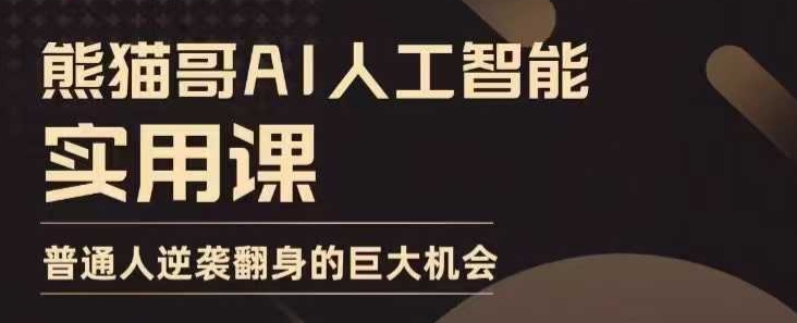 AI人工智能实用课，实在实用实战，普通人逆袭翻身的巨大机会-韬哥副业项目资源网