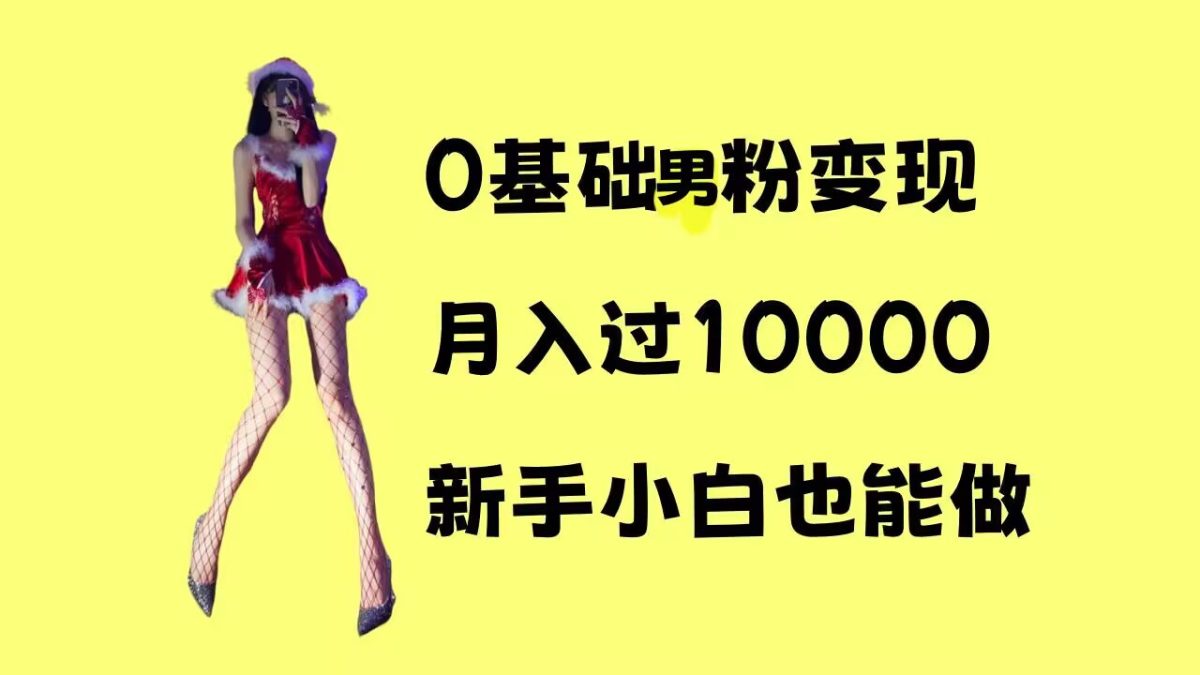 0基础男粉s粉变现，月入过1w+，操作简单，新手小白也能做【揭秘】-韬哥副业项目资源网