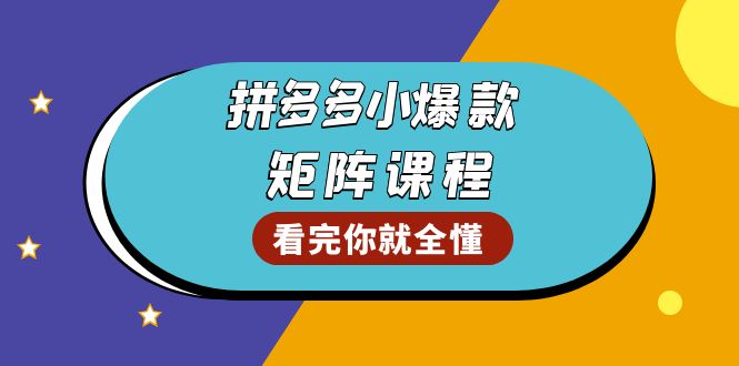 （13699期）拼多多爆款矩阵课程：教你测出店铺爆款，优化销量，提升GMV，打造爆款群-韬哥副业项目资源网