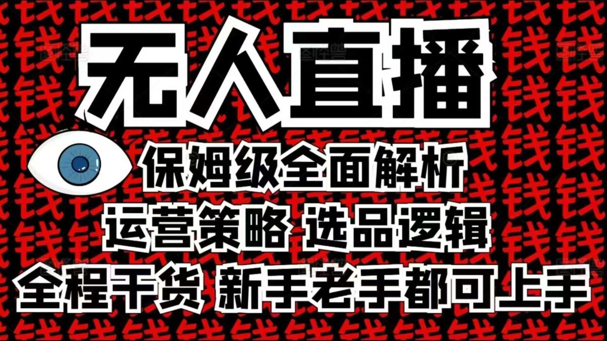 2025无人直播这么做就对了，保姆级全面解析，全程干货，新手老手都可上手-韬哥副业项目资源网