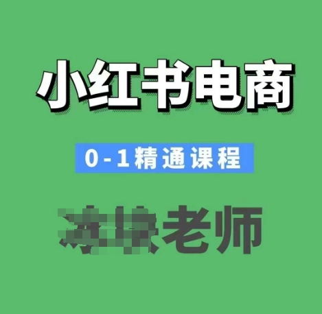 小红书电商0-1熟练课程内容，小红书的开实体店必会课程内容-韬哥副业项目资源网