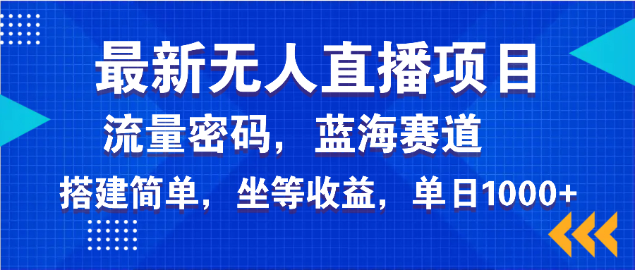（14174期）全新无人直播新项目—美女电影手机游戏，轻轻松松日入3000 ，瀚海跑道总流量登陆密码，...-韬哥副业项目资源网