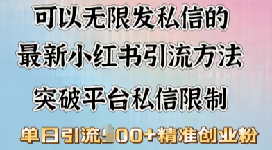 最新“摆烂式”引流打法,小红书私信引流,单天引流100